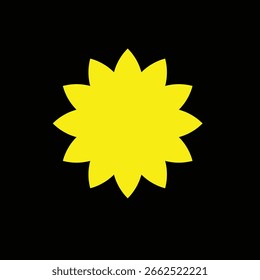 gelbe Blume mit schwarzem Rücken Design zur Verwendung 