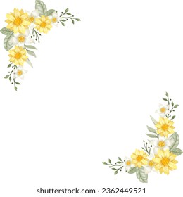 Yellow Flower Border - Design - Decorative Frame