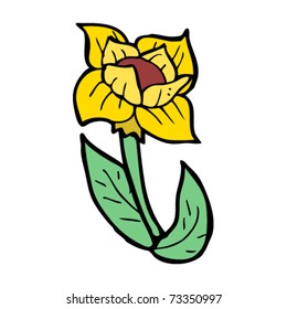 caricatura de flores amarillas