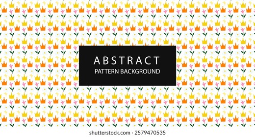 Yellow flower cartoon pattern background design