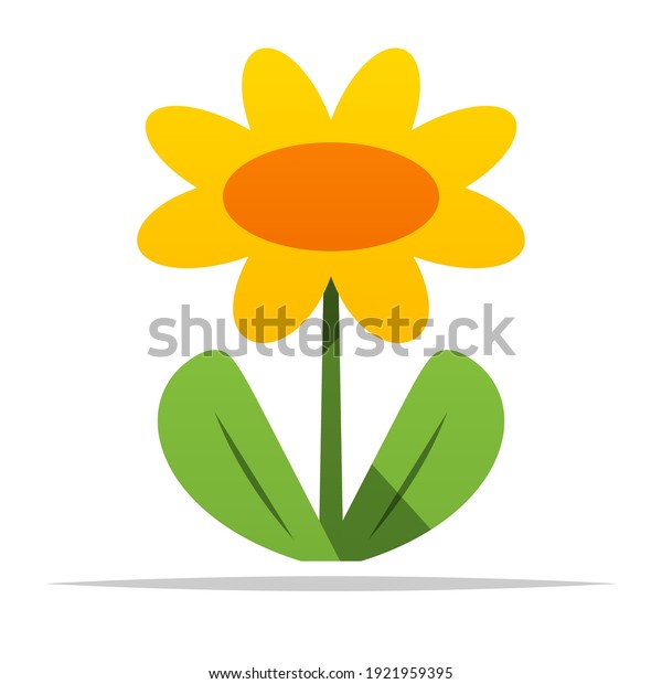 Yellow Flower Cartoon Vector Isolated Illustration Stock Vector ...