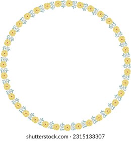 Yellow flower frame frame logo