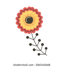 yellow flower garden nature icon