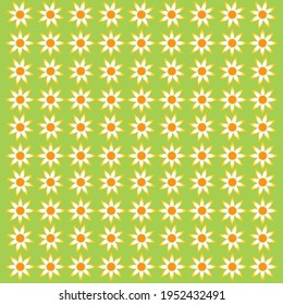 Yellow Flower with Green Background