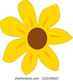Yellow Flower Isolated Vector
