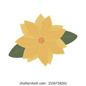 icono de flor amarilla y hoja