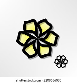 Yellow Flower Logo Design Vector