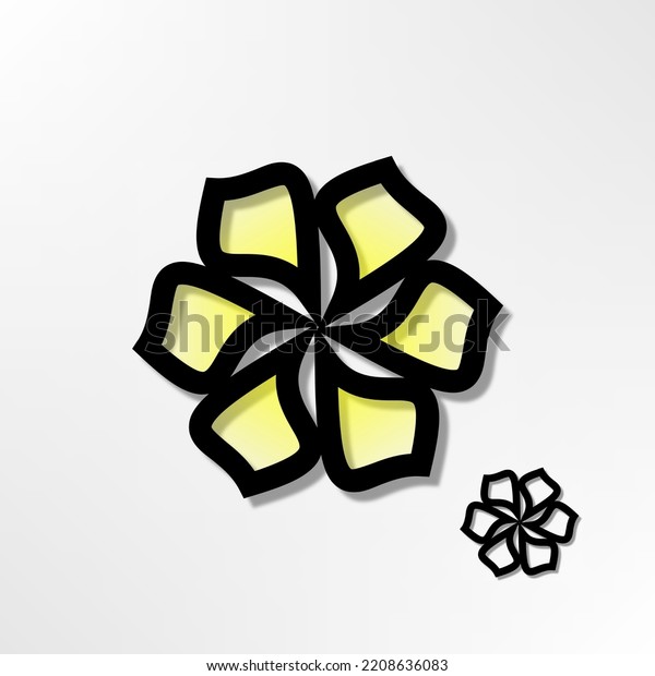 Yellow Flower Logo Design Vector Stock Vector (Royalty Free) 2208636083 Shutterstock
