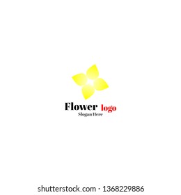 Yellow Flower Logo Vector