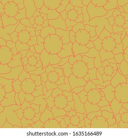 Yellow flower mix seamless pattern print