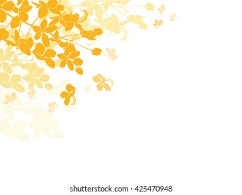 yellow flower on white background