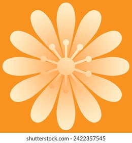 yellow flower with petals vector illustration