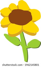 Yellow Flower Plant Isolated Vector