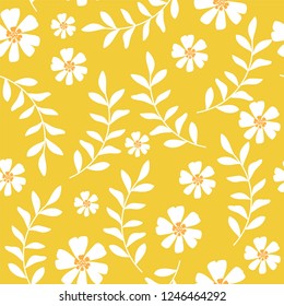 yellow flower seamless pattern design