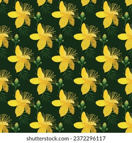 Yellow flower Seamless Pattern Design