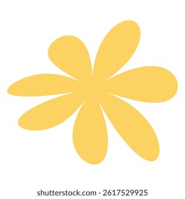 Yellow flower shape vector illustration