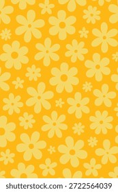 fundo de padrão de formas de flor amarelas