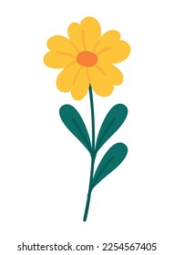 diseño de icono del vector de resorte de flores amarillo