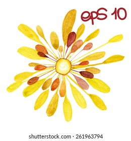 Yellow flower stylized