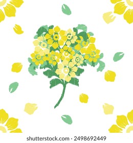 Yellow Flower traditional seamless , Aztec, tribal. Hmong, Native American Indian, Pattern design for wrap, carpet, decorative illustion
