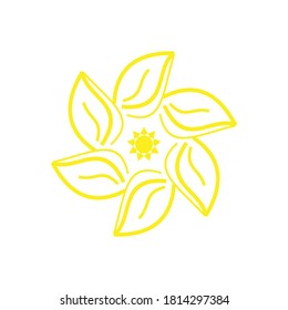 yellow flower vector image, frangipani flower, flower, elegant, relaxed, peaceful