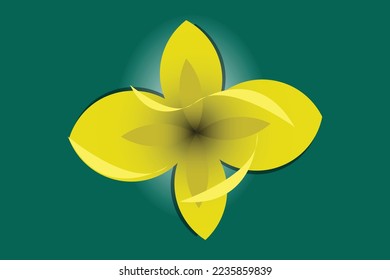 vector de flor amarillo que se puede utilizar como iconos, fondos, patrones y todo lo relacionado con la ilustración