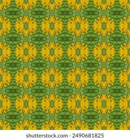 Yellow flowers are arranged in a bouquet. Arranged together in a line Got a new format The dark green background gives a feeling of freshness, comfort and relaxation.