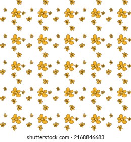 Las flores amarillas están en vuelo