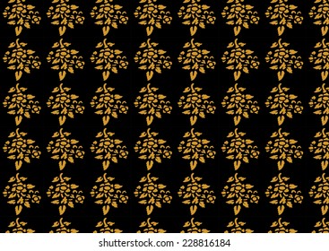 Yellow flowers and leaf background classic