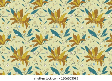Yellow flowers pattern