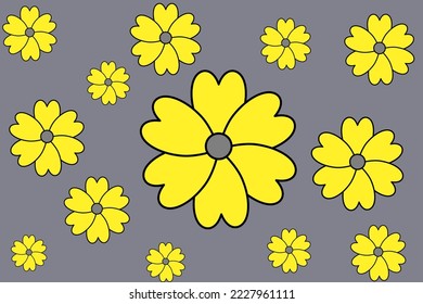 Gelbe Blumen Muster so schön.