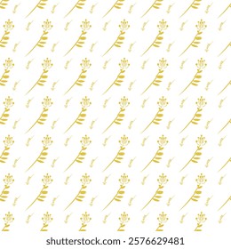 A yellow flowers Pattern trend vector, A texture of red soft handdrawing flowers abstract Background. art for Textile Print, vector illustration
