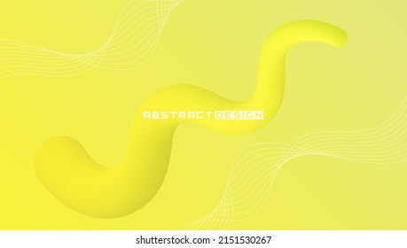 diseño de fondo abstracto de fluido amarillo