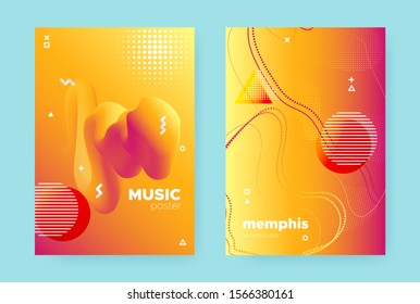 Yellow Fluid Background. Orange Graphic Hipster Pattern. Bright Liquid Poster. Trendy Memphis Composition. Sun Fluid Brochure. Modern Abstract Pattern. Summer Wave Shape. Red Flow Background.