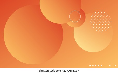 Yellow Fluid gradient shapes composition. Dynamic circle abstract. Trendy abstract gradient shapes composition. Eps10 vector. Landing page template
