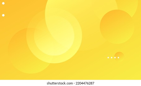 Yellow Fluid gradient shapes composition. Circle Creative Wallpaper.