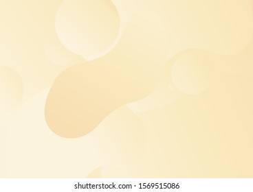 Yellow fluid shapes composition with trendy gradients. Background with Simple Geometric Shape.
