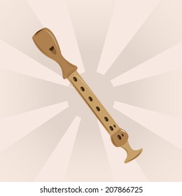 a yellow flute in a light yellow background