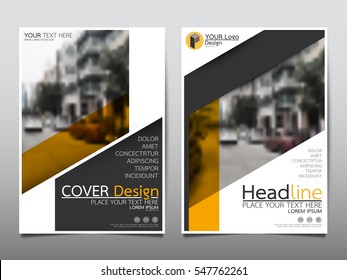 Yellow flyer cover business brochure vector design, Leaflet advertising abstract background, Modern poster magazine layout template, Annual report for presentation.