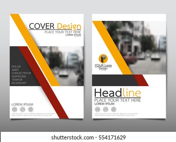 Yellow flyer cover business brochure vector design, Leaflet advertising abstract background, Modern poster magazine layout template, Annual report for presentation.