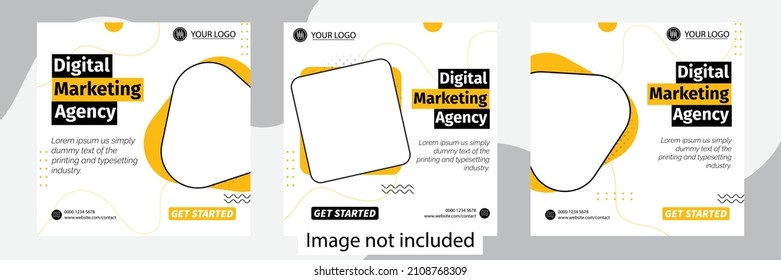 Yellow Flyer Modern or Social Media Post Themed Digital Marketing