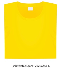 Camiseta doblada amarilla. vector