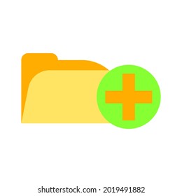 Yellow folder document paper vector icon illustration design. Business folder computer sign datum. Office archive icon element concept information directory. Portfolio binder organization storage doc
