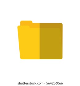 yellow folder file document shadow vector illustration eps 10