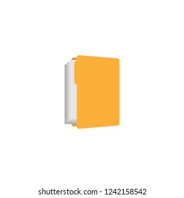 Yellow folder graphic design template vector illustration