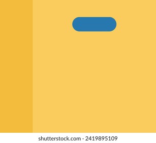 Yellow folder. Office organization and paperwork sorting vector illustration.