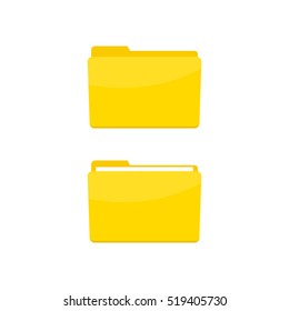 Yellow folder vector