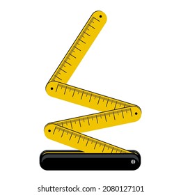 Two rulers for drawing and measuring. School tool. Isolated on