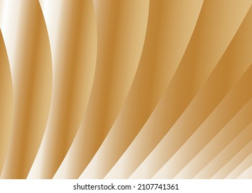 Yellow folds, stripes of paper or fabric with a metallic gold sheen. Background design, wallpaper, flyer.