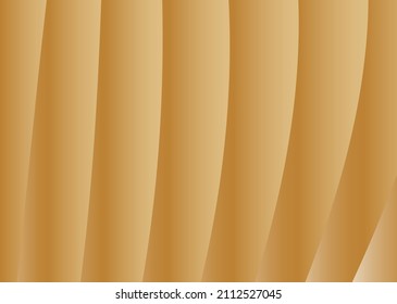 Yellow folds, stripes of paper or fabric with a metallic gold sheen. Background design, wallpaper, flyer.
